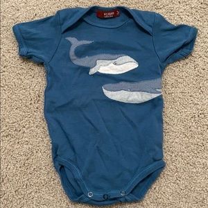 Milkbarn Kids APPLIQUE One Piece Blue Whale